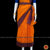 Classical Dance Jewelry ORANGE Pre-stitched Practice Sari BLUE Blouse | Half Saree Kalakshethra Bharatnatyam Kuchipudi | Classical Dance Jewelry