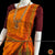 Classical Dance Jewelry ORANGE Pre-stitched Practice Sari MAROON Blouse | Half Saree Kalakshethra Sari | Bharatnatyam Kuchipudi Folk | Classical Dance Jewelry