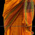 Classical Dance Jewelry ORANGE Pre-stitched Practice Sari MAROON Blouse | Half Saree Kalakshethra Sari | Bharatnatyam Kuchipudi Folk | Classical Dance Jewelry
