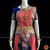 Classical Dance Jewelry PEACH ORANGE BLUE 38 Inch Pant Length Bharatanatyam Dance Costume | Gold Zari | Art Silk Dharmavaram Kanchi | Classical Dance Jewelry