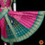 Classical Dance Jewelry PINK GREEN 38 Inch Pant length Kuchipudi GOLD Zari Indian Dance Costume | Paithani Art Silk Dharmavaram Kanchi | Classical Dance Jewelry