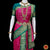 Classical Dance Jewelry PINK GREEN 38 Inch Pant length Kuchipudi GOLD Zari Indian Dance Costume | Paithani Art Silk Dharmavaram Kanchi | Classical Dance Jewelry