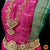 Classical Dance Jewelry PINK GREEN 38 Inch Pant length Kuchipudi GOLD Zari Indian Dance Costume | Paithani Art Silk Dharmavaram Kanchi | Classical Dance Jewelry