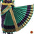 Classical Dance Jewelry PURPLE REXONA GREEN 30 Inch Pant Length Kuchipudi Gold Zari Dance Costume | Art silk Dharmavaram Kanchi | Classical Dance Jewelry