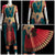 Classical Dance Jewelry RAMA GREEN BLUE Pink 38 Inch Pant Length Bharatanatyam Dance Costume | Gold Zari | Art Silk, Dharmavaram Kanchi | Classical Dance Jewelry