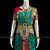 Classical Dance Jewelry RAMA GREEN Pink 36 inches Pant Length Bharatanatyam Gold Zari Dance Costume | Art silk Dharmavaram kanchi | Classical Dance Jewelry