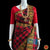 Classical Dance Jewelry RED BLACK CHECKS Pre-stitched Practice Sari Red Blouse | Half Saree Kalakshethra Sari | Bharatnatyam Kuchipudi | Classical Dance Jewelry