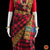 Classical Dance Jewelry RED BLACK CHECKS Pre-stitched Practice Sari Red Blouse | Half Saree Kalakshethra Sari | Bharatnatyam Kuchipudi | Classical Dance Jewelry