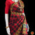 Classical Dance Jewelry RED BLACK CHECKS Pre-stitched Practice Sari Red Blouse | Half Saree Kalakshethra Sari | Bharatnatyam Kuchipudi | Classical Dance Jewelry