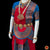 Classical Dance Jewelry RED BLUE 30 Inch Pant Length Bharatanatyam Copper Zari Dance Costume | Art silk Dharmavaram kanchi | Classical Dance Jewelry