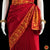 Classical Dance Jewelry RED Pre-stitched Practice Sari GOLD YELLOW Blouse | Half Saree Kalakshethra Sari | Bharatnatyam Kuchipudi Folk | Classical Dance Jewelry