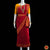 Classical Dance Jewelry RED Pre-stitched Practice Sari GOLD YELLOW Blouse | Half Saree Kalakshethra Sari | Bharatnatyam Kuchipudi Folk | Classical Dance Jewelry