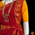 Classical Dance Jewelry RED Pre-stitched Practice Sari GOLD YELLOW Blouse | Half Saree Kalakshethra Sari | Bharatnatyam Kuchipudi Folk | Classical Dance Jewelry