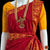 Classical Dance Jewelry RED Pre-stitched Practice Sari GOLD YELLOW Blouse | Half Saree Kalakshethra Sari | Bharatnatyam Kuchipudi Folk | Classical Dance Jewelry