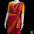 Classical Dance Jewelry RED Pre-stitched Practice Sari GOLD YELLOW Blouse | Half Saree Kalakshethra Sari | Bharatnatyam Kuchipudi Folk | Classical Dance Jewelry