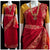 Classical Dance Jewelry RED Pre-stitched Practice Sari YELLOW Blouse | Half Saree Kalakshethra Sari | Bharatnatyam Kuchipudi Folk | Classical Dance Jewelry