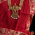 Classical Dance Jewelry RED Pre-stitched Practice Sari YELLOW Blouse | Half Saree Kalakshethra Sari | Bharatnatyam Kuchipudi Folk | Classical Dance Jewelry