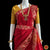 Classical Dance Jewelry RED Pre-stitched Practice Sari YELLOW Blouse | Half Saree Kalakshethra Sari | Bharatnatyam Kuchipudi Folk | Classical Dance Jewelry