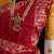 Classical Dance Jewelry RED Pre-stitched Practice Sari YELLOW Blouse | Half Saree Kalakshethra Sari | Bharatnatyam Kuchipudi Folk | Classical Dance Jewelry