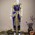 Classical Dance Jewelry ROYAL BLUE Ivory Gold 34 Inch Pant Length KUCHIPUDI Gold Zari Indian Costume | Art Silk Dharmavaram Benaras Kanchi | Classical Dance Jewelry