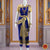 Classical Dance Jewelry ROYAL BLUE Ivory Gold 34 Inch Pant Length KUCHIPUDI Gold Zari Indian Costume | Art Silk Dharmavaram Benaras Kanchi | Classical Dance Jewelry