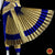 Classical Dance Jewelry Royal BLUE IVORY GOLD 40 inchs Pant Length Kuchipudi Indian Gold Zari Dance Costume | Art silk Dharmavaram Kanchi | Classical Dance Jewelry