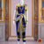 Classical Dance Jewelry Royal BLUE IVORY GOLD 40 inchs Pant Length Kuchipudi Indian Gold Zari Dance Costume | Art silk Dharmavaram Kanchi | Classical Dance Jewelry