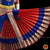 Classical Dance Jewelry ROYAL BLUE RED 30 Inch Pant Length Kuchipudi Gold Zari Dance Costume | Art silk Dharmavaram Kanchi | Classical Dance Jewelry