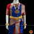 Classical Dance Jewelry ROYAL BLUE RED 30 Inch Pant Length Kuchipudi Gold Zari Dance Costume | Art silk Dharmavaram Kanchi | Classical Dance Jewelry