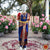 Classical Dance Jewelry ROYAL BLUE RED 30 Inch Pant Length Kuchipudi Gold Zari Dance Costume | Art silk Dharmavaram Kanchi | Classical Dance Jewelry