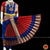 Classical Dance Jewelry ROYAL BLUE RED 32 inchs Pant Length Kuchipudi Gold Zari Indian Dance Costume | Art silk Dharmavaram Kanchi | Classical Dance Jewelry