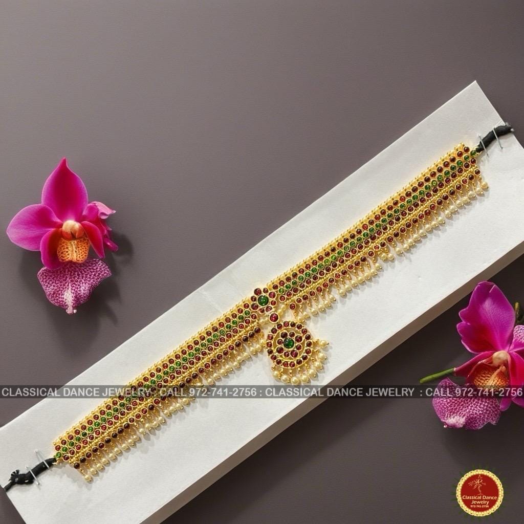 Classical Dance Jewelry Temple Kemp Indian Jewelry Oddiyanam Kamarbandh HIP WAIST BELT 11-12 " | Bharatnatyam Kuchipudi Engagement Weddings Classical Dance Jewelry