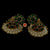 Classical Dance Jewelry Traditional GREEN Kempu Temple Jewelry Earrings | Bharatanatyam Kuchipudi Engagement Weddings Birthdays Events | Classical Dance Jewelry