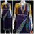 Classical Dance Jewelry VIOLET Pre-stitched Practice Sari YELLOW Blouse | Half Saree Kalakshethra Sari | Bharatnatyam Kuchipudi Folk | Classical Dance Jewelry