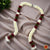 Classical Dance Jewelry WHITE and MARRON Andal Cloth Mala | Artificial flower garland | Bharatanatyam Kuchipudi Dance Wedding Events | Classical Dance Jewelry