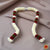 Classical Dance Jewelry WHITE and MARRON Andal Cloth Mala | Artificial flower garland | Bharatanatyam Kuchipudi Dance Wedding Events | Classical Dance Jewelry