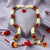 Classical Dance Jewelry WHITE and RED Andal Mala Flowers | Artificial flower garland | Bharatanatyam Kuchipudi Dance Wedding Events | Classical Dance Jewelry