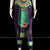 Classical Dance Jewelry Wine PURPLE REXONA GREEN 36 inch Pant Length Bharatanatyam Gold Zari Dance Costume | Art silk Dharmavaram Kanchi | Classical Dance Jewelry