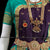 Classical Dance Jewelry Wine PURPLE REXONA GREEN 36 inch Pant Length Bharatanatyam Gold Zari Dance Costume | Art silk Dharmavaram Kanchi | Classical Dance Jewelry