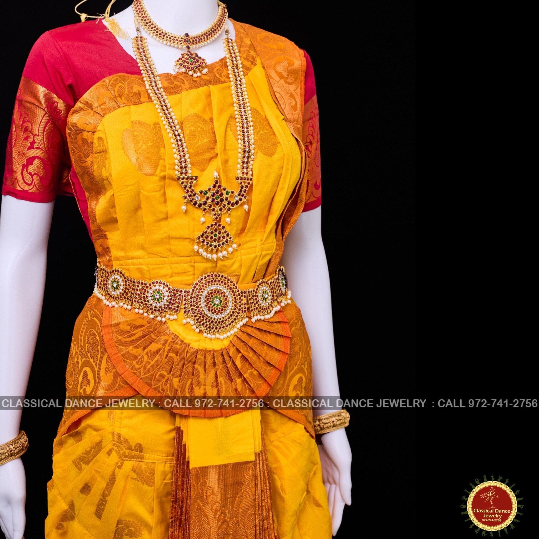 YELLOW MUSTARD MAROON 40 Inch Pant Length Bharatanatyam Gold Zari Danc Classical Dance Jewelry YELLOW MUSTARD MAROON 40 Inch Pant Length Bharatanatyam Gold Zari Danc Classical Dance Jewelry