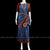 BLUE MAROON CHECKS Pre-stitched Practice Sari Red Blouse | Half Saree Kalakshethra Sari | Bharatnatyam Kuchipudi | Classical Dance Jewelry