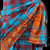 BLUE MAROON CHECKS Pre-stitched Practice Sari Red Blouse | Half Saree Kalakshethra Sari | Bharatnatyam Kuchipudi | Classical Dance Jewelry