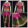 PINK BLACK Bharatnatyam Dance Costume | 34 Inches length Pant Size | Art silk, Dharmavaram kanchi | Classical Dance Jewelry