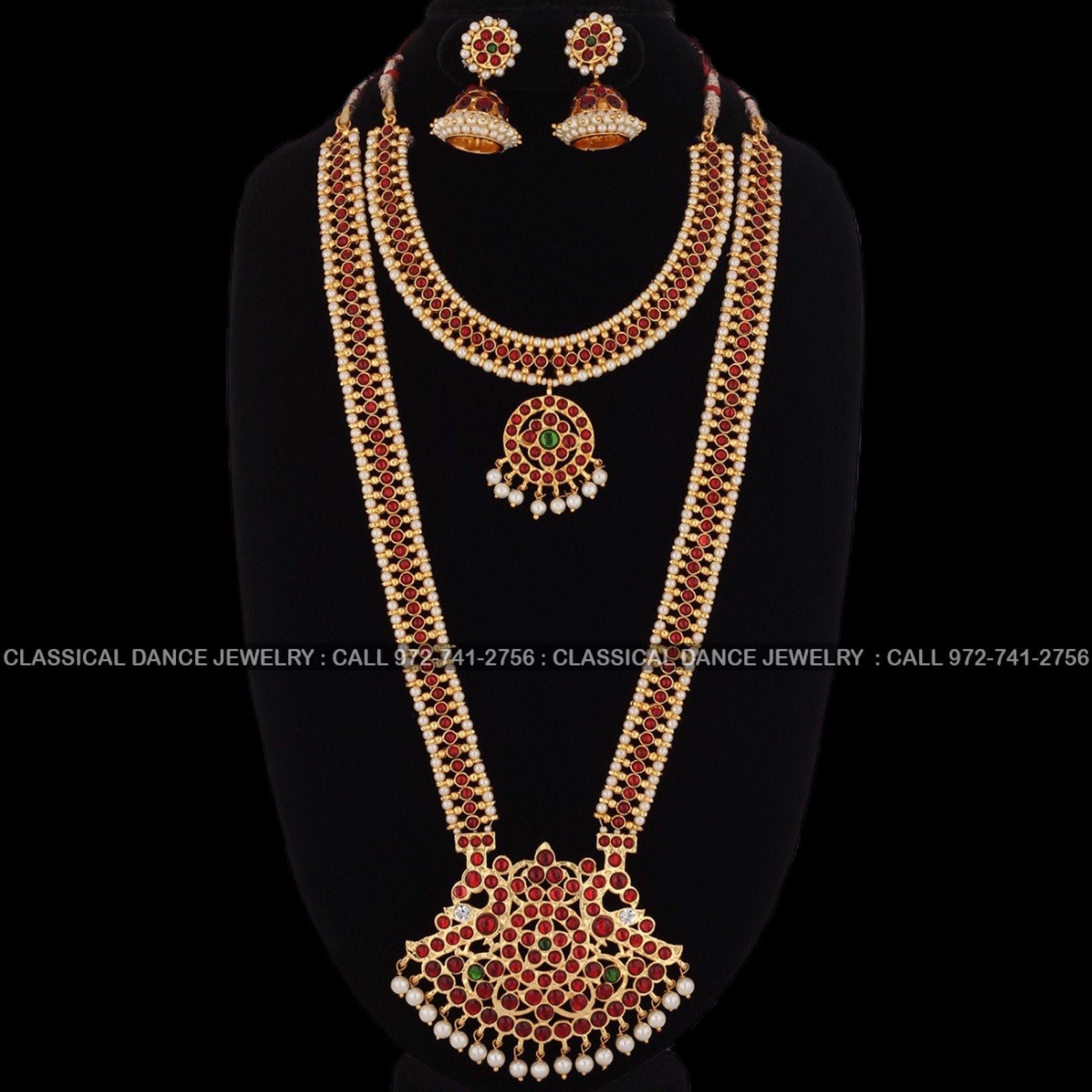 PC Temple Center Kempu Dance Indian Jewelry Bharatnatyam