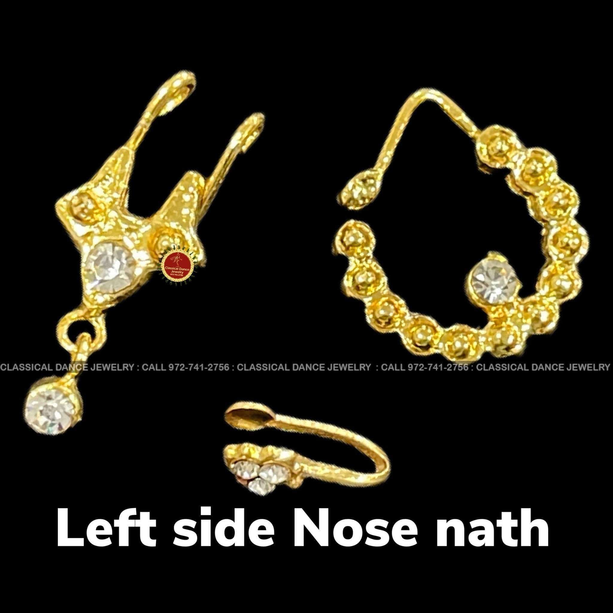 classical dance jewelry gold temple indian jewelry nose pin ring nath nathni nathu bullakku bharatnatyam kuchipudi weddings classical dance jewelry 30356571324581