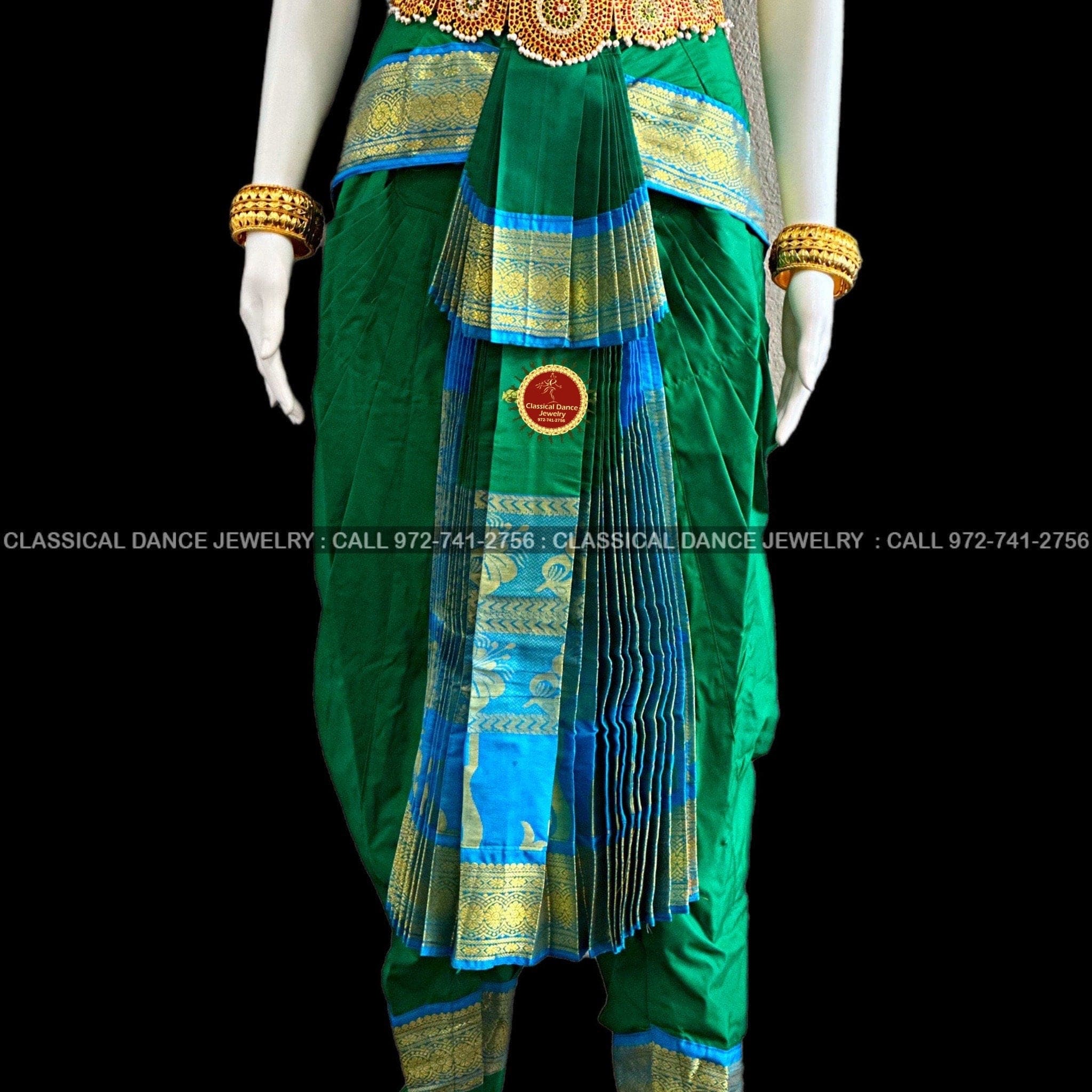 GREEN BLUE 38 Inch Pant Length Bharatanatyam Dance Costume | Art silk, Dharmavaram kanchi | Classical Dance Jewelry GREEN BLUE 38 Inch Pant Length Bharatanatyam Dance Costume | Art silk, Dharmavaram kanchi | Classical Dance Jewelry