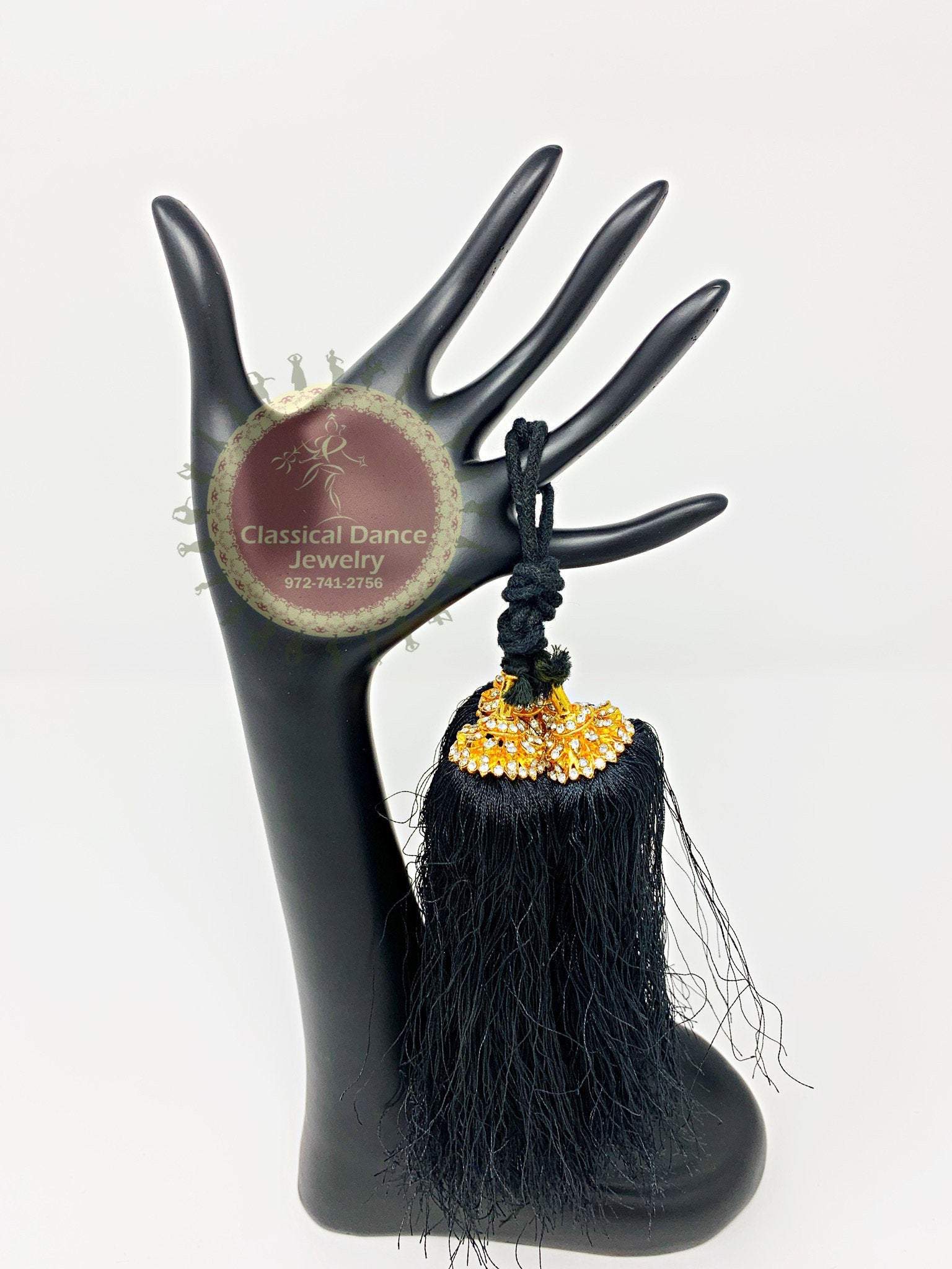 Buy (Pack of 2) Black Velvet Traditional Hair Bharatanatyam Savaram Kunjalam  - Lowest price in India| GlowRoad