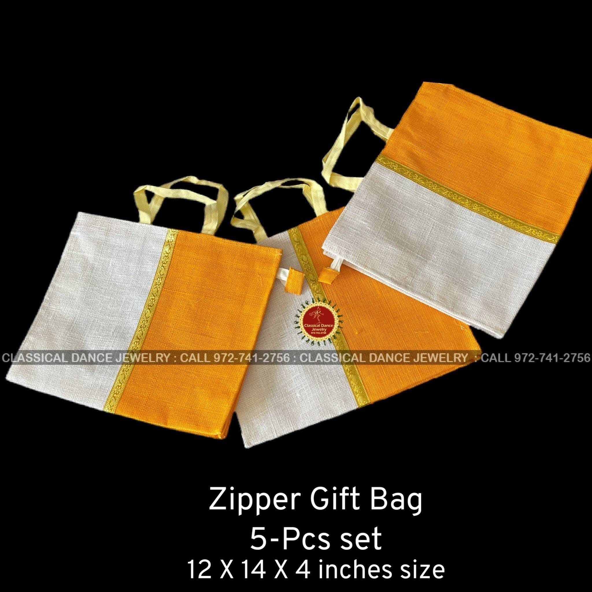 Jute Zipper Thamboolam big bags Sari Bag Haldi kumkum Pongal
