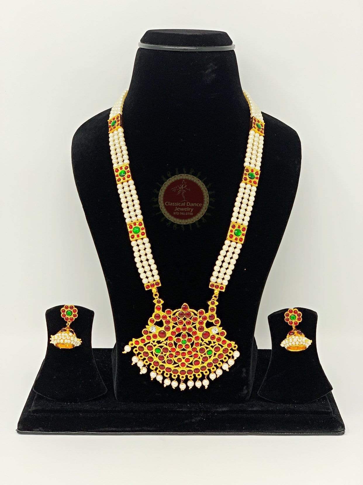 Buy I Jewels 18K Gold Plated Traditional Stylish Multicolour Stone Work Long  Necklace With Earrings For Women & Girls (MC041Q) at Amazon.in