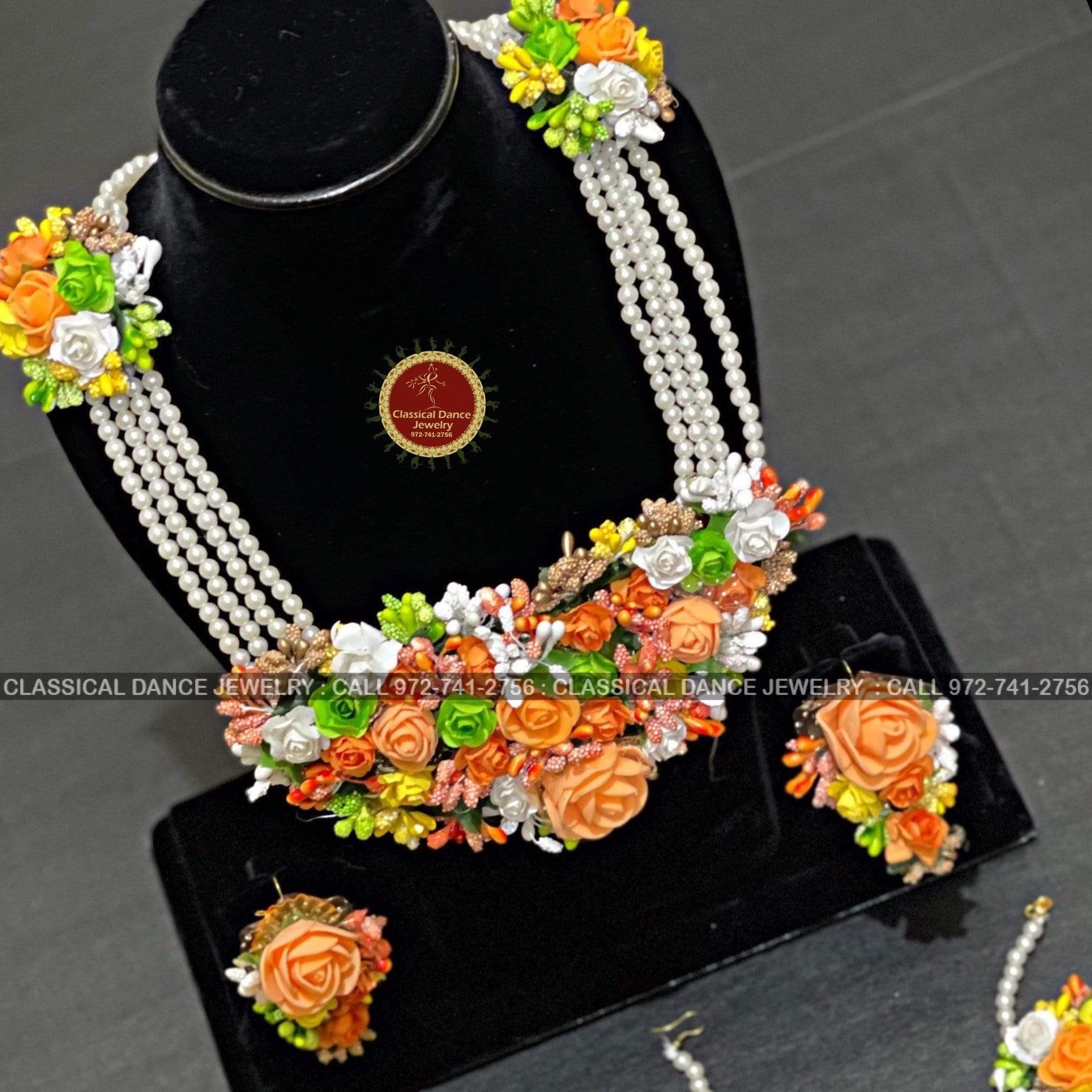 Artificial Flower Jewellery at Rs 600/set | 3 Dimensional Flower Jewelery  in Mathura | ID: 2853664709173